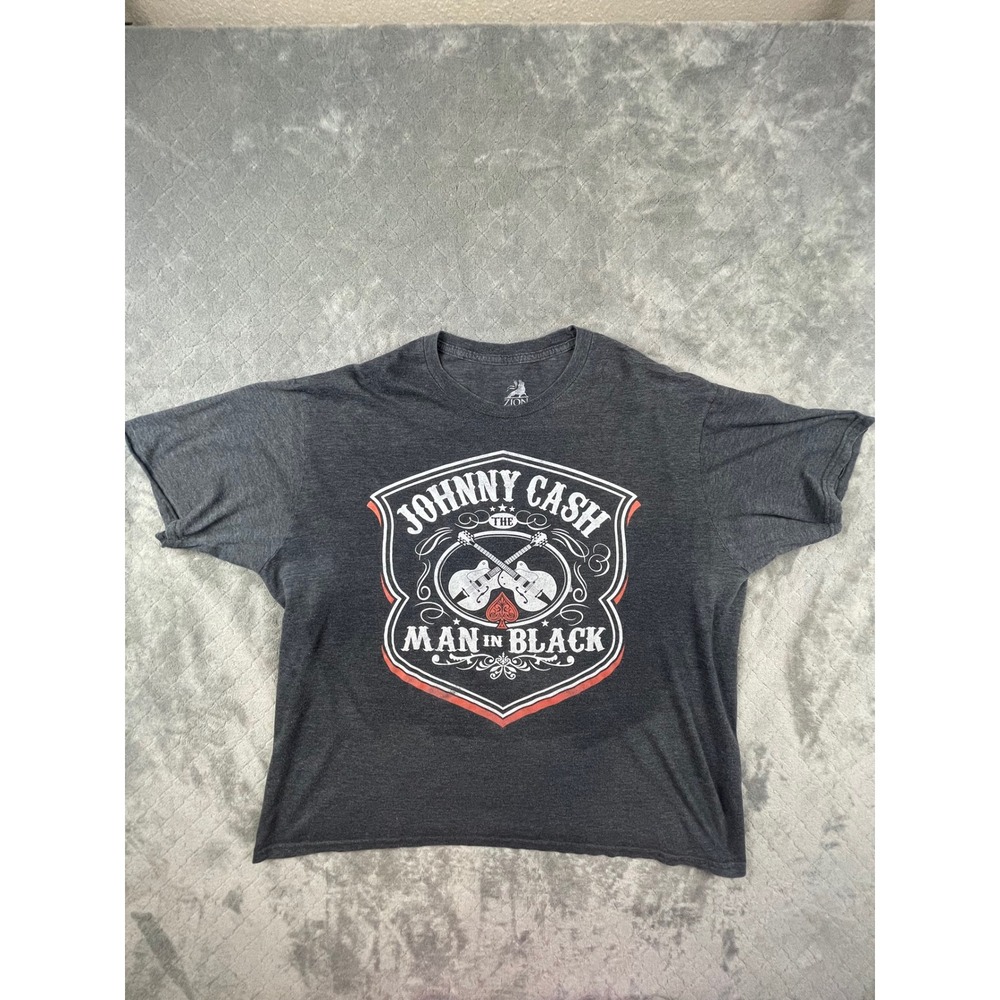 Zion Rootswear Johnny Cash‎ Man in Black Graphic T Shirt XXL